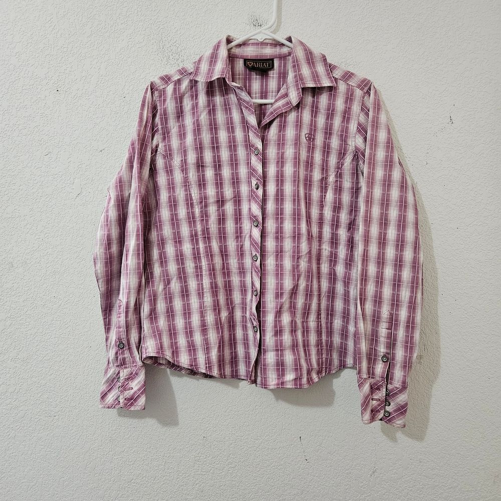 Ariat Women’s Plaid Button-Down Shirt  Medium Size